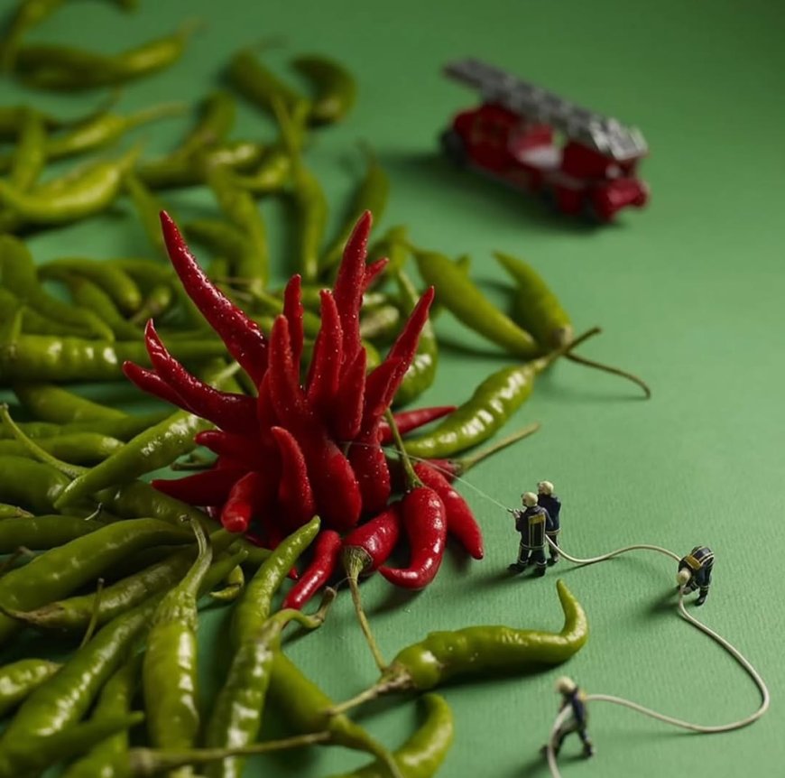 “Small Figures, Big Imagination” ,28 Photographs of Turning Food into Tiny Worlds