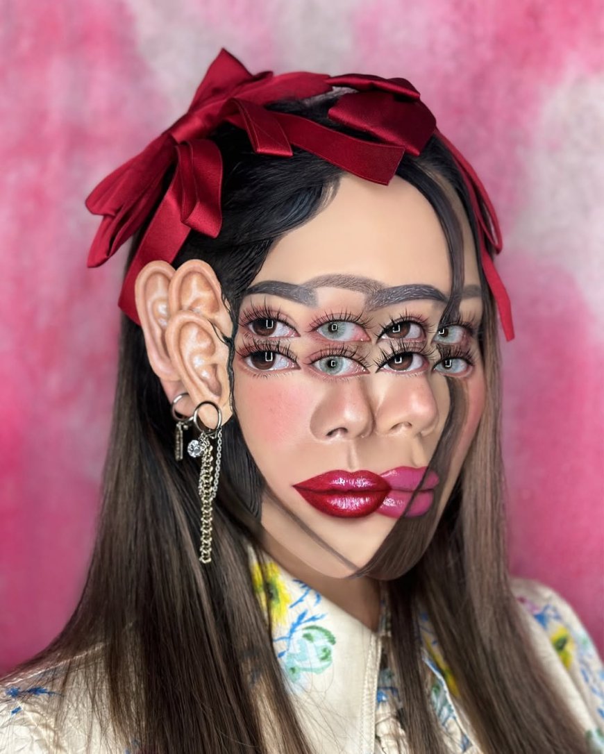20 Mind-Bending Photos of Mimi Choi’s Optical Illusion Makeup Art