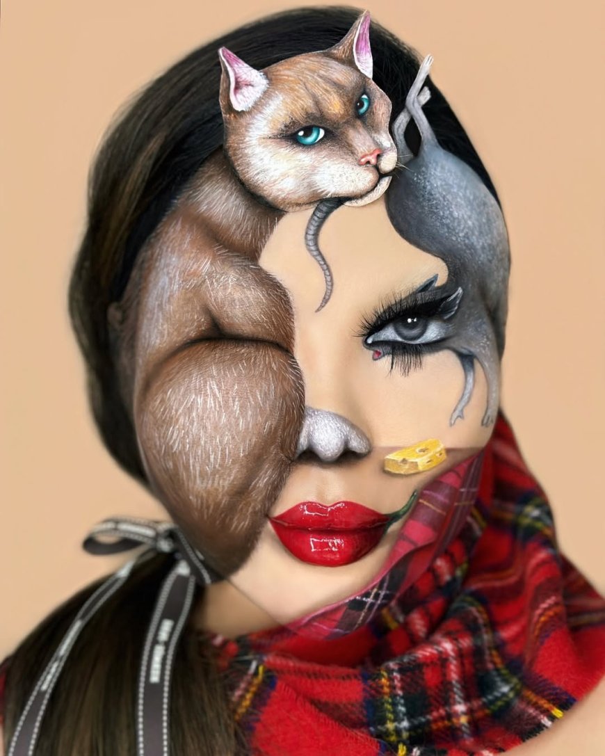 20 Mind-Bending Photos of Mimi Choi’s Optical Illusion Makeup Art