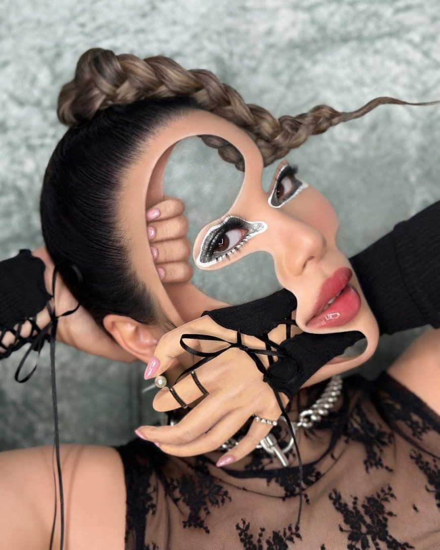 20 Mind-Bending Photos of Mimi Choi’s Optical Illusion Makeup Art