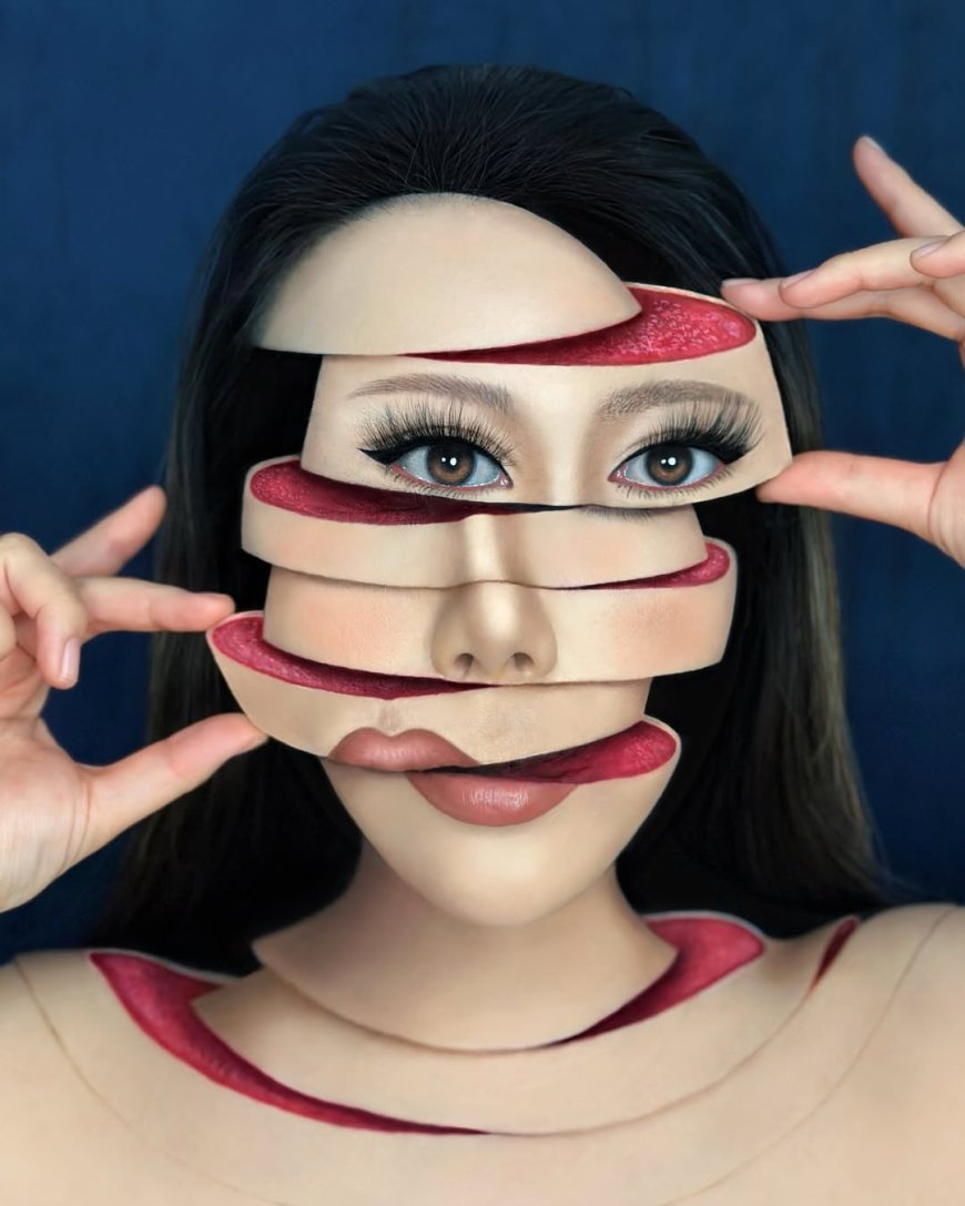 20 Mind-Bending Photos of Mimi Choi’s Optical Illusion Makeup Art