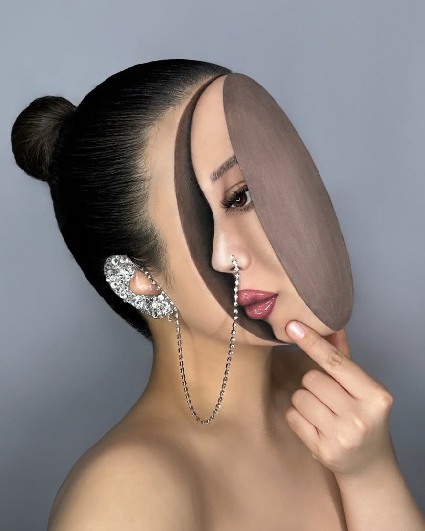 20 Mind-Bending Photos of Mimi Choi’s Optical Illusion Makeup Art