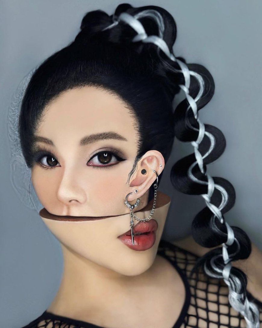 20 Mind-Bending Photos of Mimi Choi’s Optical Illusion Makeup Art